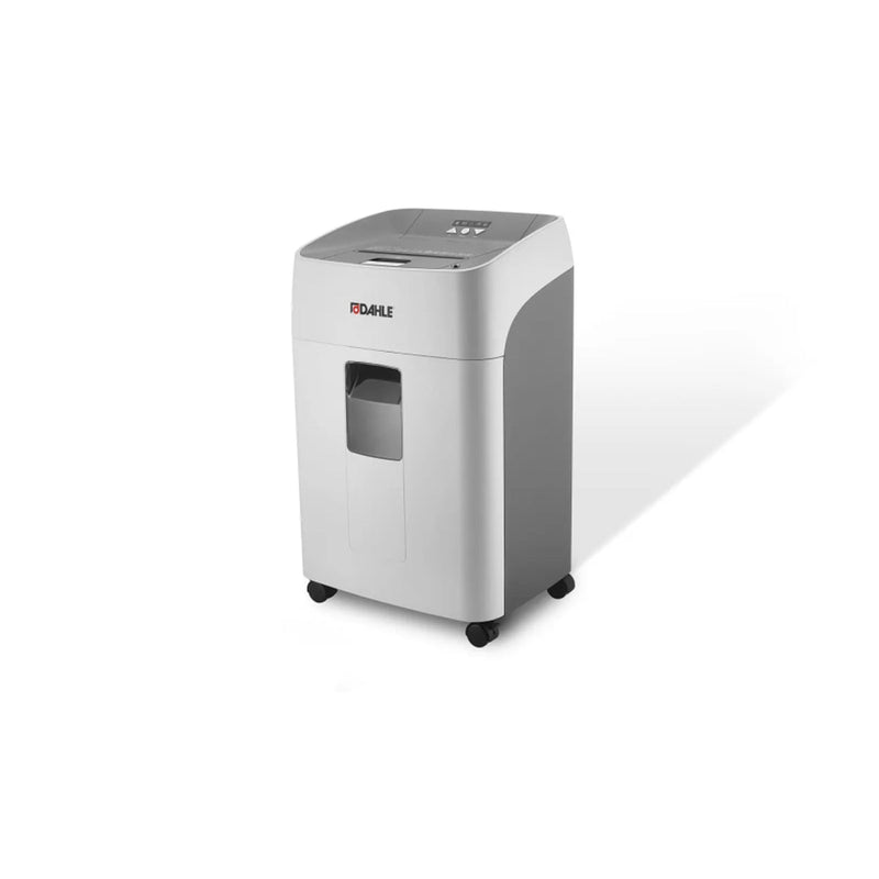 Dahle ShredMATIC 300 Destructora de Papel Automatica Corte en Particulas P-4 - Autoalimentacion 300 Hojas, Manual 14 Hojas - Papelera de 40L - Con Ruedas - Apta para Papel, Tarjetas, Cd´s - Color Gris
