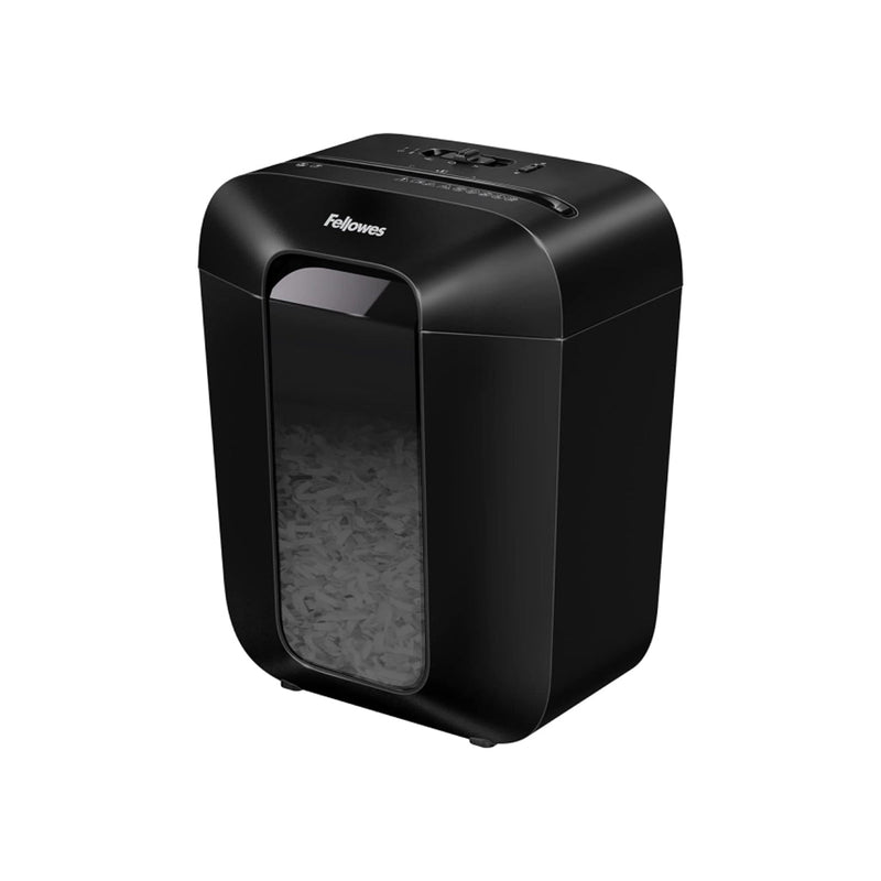 Fellowes LX50 Destructora de Papel Manual Corte en Particulas P-4 - Destruye hasta 9 Hojas a la Vez - Capacidad de la Papelera 17L - Color Negro
