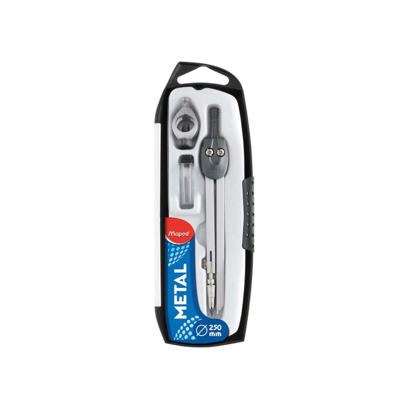 Maped Start Metal Compas con Brazo Articulado - Incluye Adaptador y Minas de Repuesto