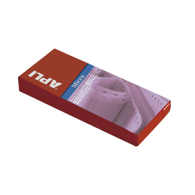 Apli Caja de 2.004 Etiquetas en Continuo 88.9x23.3mm - 167 Pliegues por 12 Etiquetas - Adhesivo Permanente - Cantos Romos - Color Blanco