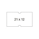 Apli Etiquetas Blancas para Maquinas Etiquetadoras de Precios de 1 Linea - Tamaño 21x12mm - Pack de 6 Rollos con 1000 Etiquetas Cada Uno - Adhesivo Permanente con Cantos Rectos - Compatibles con Etiquetadoras Apli Modelo 101418 y 101948