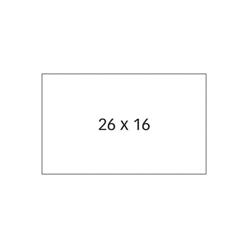 Apli Etiquetas Blancas para Maquinas Etiquetadoras de Precios de 2 Lineas - Tamaño 26 x 16mm - Adhesivo Removible - Pack con 6 Rollos - Compatibles con Modelos 101419 y 102365