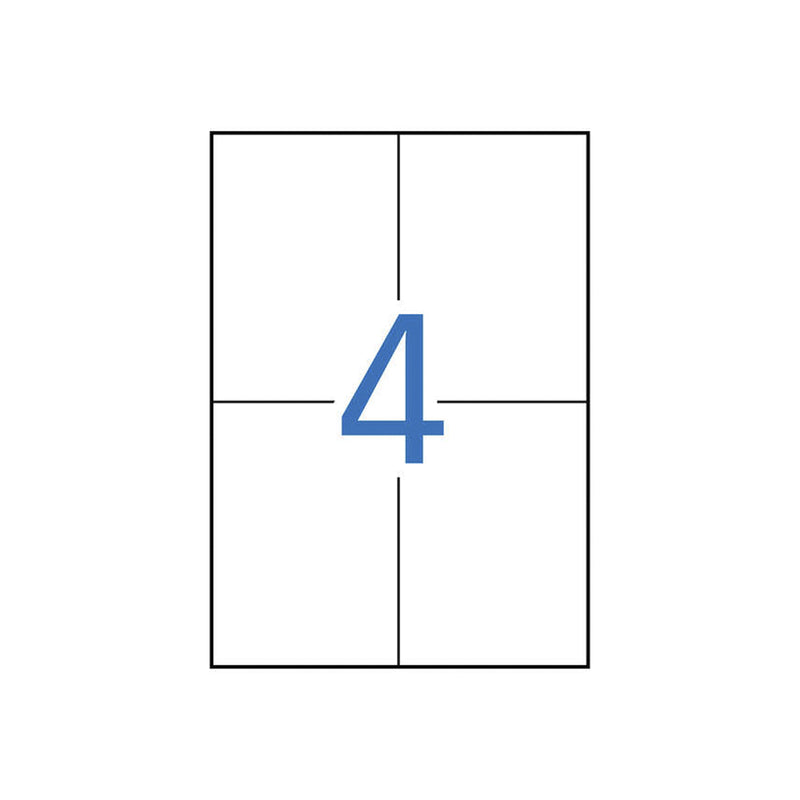 Apli Etiquetas Blancas Permanentes para Laser 105.0 x 148.0mm 250 Hojas