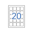 Apli Etiquetas Blancas Permanentes 45.0 x 45.0mm 20 Hojas