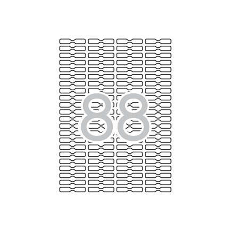 Apli Etiquetas Blancas Removibles Joyeria 45.0 x 8.0mm 25 Hojas