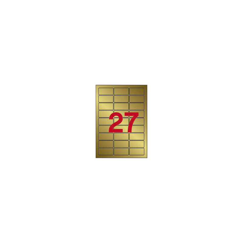Apli Etiquetas Metalizadas Oro 63.5 x 29.6mm 20 Hojas