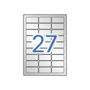 Apli Etiquetas Metalizadas Plata 63.5 x 29.6mm 20 Hojas