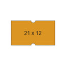 Apli Etiquetas Naranjas para Maquinas de Precios de 1 Linea - Tamaño 21x12mm - Pack de 6 Rollos - Adhesivo Permanente - Compatibles con Modelos 101418 y 101948