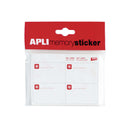 Apli Memory Sticker Pack de 140 Etiquetas Especial para Congelar 50x30mm - 35 Hojas x 4 Etiquetas - Cantos Romos - Adhesivo Removible Resistente hasta -40º - Color Blanco