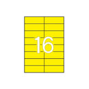 Apli Pack 1.600 Etiquetas 105x37mm - 100 Hojas por 16 Etiquetas - Adhesivo Permanente - Cantos Rectos - Color Amarillo