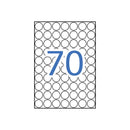 Apli Pack de 1.050 Etiquetas Redondas Ø 19mm - 15 Hojas A5 por 70 Etiquetas - Adhesivo Permanente - Color Blanco