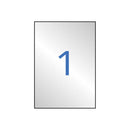 Apli Pack de 20 Etiquetas 210x 297mm - Adhesivo Permanente - Cantos Rectos - Color Plata