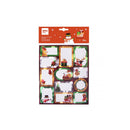 Apli Pack de 24 Etiquetas Adhesivas Navideñas para Regalos - Tamaños y Diseños Surtidos - Espacio para Escribir