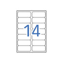 Apli Pack de 280 Etiquetas Blancas Resistentes a la Intemperie 99.1 x 38.1mm - Cantos Romos - Adhesivo Permanente