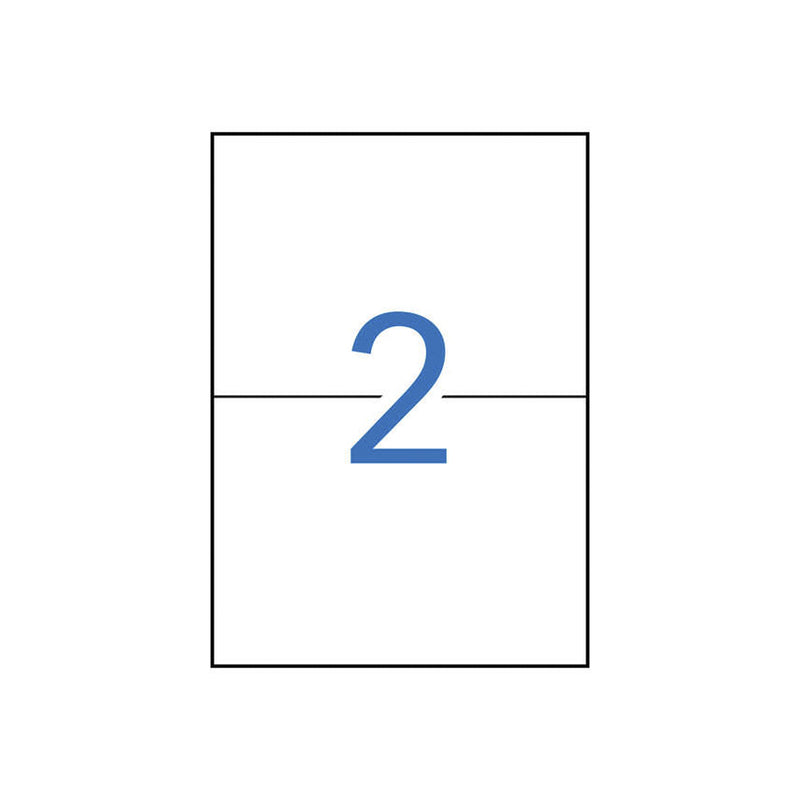 Apli Pack de 30 Etiquetas Rectangulares 105x148mm - 15 Hojas por 2 Etiquetas - Adhesivo Permanente - Cantos Rectos - Color Blanco