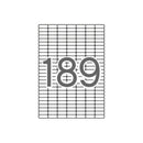 Apli Pack de 4.725 Etiquetas 25.4x10.0mm - 25 Hojas x 189 Etiquetas - Adhesivo Removible - Cantos Romos - Color Blanco