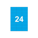 Apli Pack de 480 Etiquetas 70x37mm - 20 Hojas por 24 Etiquetas - Adhesivo Permanente - Cantos Rectos - Color Azul