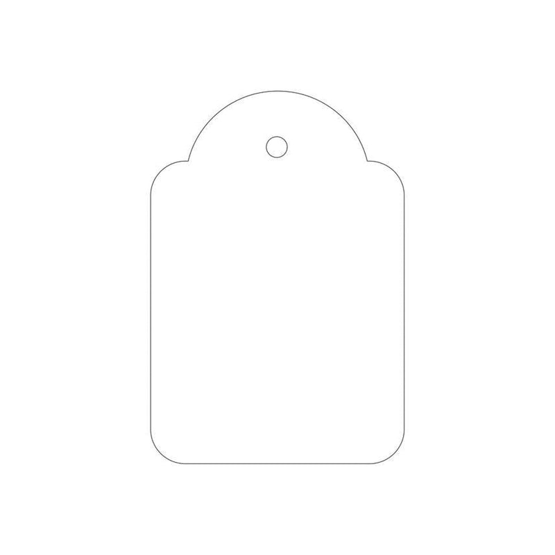 Apli Pack de 500 Etiquetas Colgantes 36x53mm - Agujero Preperforado - Con Hilo de Poliester Blanco - Color Blanco