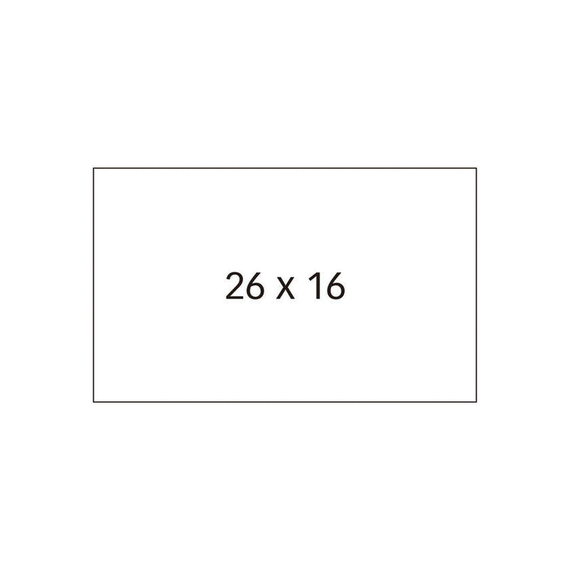 Apli Pack de 6 Rollos de 1000 Etiquetas Blancas para Maquinas Etiquetadoras de Precios de 2 Lineas - Tamaño 26 x 16mm - Adhesivo Permanente - Cantos Rectos - Compatible con Modelos de Apli 101419 y 102365