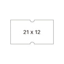Apli Pack de 6000 Etiquetas Blancas para Maquinas Etiquetadoras de Precios de 1 Linea - Tamaño 21 x 12mm - 6 Rollos con 1000 Etiquetas Cada Uno - Adhesivo Removible y Cantos Rectos - Alta Calidad y Compatibles con Modelos 101418 y 101948