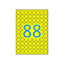 Apli Pack de 704 Etiquetas Redondas Ø 16mm - 8 Hojas A5 por 88 Etiquetas - Adhesivo Permanente - Color Amarillo