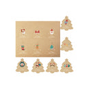 Dohe Navidad Kraft Pack de 48 Etiquetas para Regalos - Diseños Navidad - Tamaño 4,5x5cm - Troqueladas sobre Cartulina - Incluyen Cordon