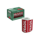 Dohe Rollo de 200 Etiquetas Adhesivas Fragil - 100x50mm - Letras Blancas sobre Fondo Rojo - Ideal para Expedicion de Paquetes