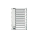 Esselte Bolsa de 25 Indices Numericos de Plastico - Pestañas 1 al 31 - Multitaladro - Formato A4 - Color Gris (25 unidades)