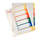 Esselte Indice Proyectos Imprimibles Tipo 1-6 Multicolor - Tamaño A4 Maxi - Material PP Rigido 300 Micras, Portada 350 Micras