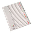 Esselte Indice Abecedario Plastico Caratula Indice A-Z Multitaladro - Tamaño Folio - Cartulina Indice Carton