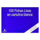 Mariola Pack de 100 Fichas Lisas Nº3 para Fichero - Medidas 150x100mm - Color Blanco