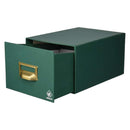 Mariola Fichero Carton Forrado en Geltex Nº3 para 500 Fichas - Medidas 180x125x250mm - Resistente y Duradero - Color Verde