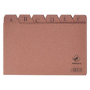 Mariola Indice A-Z Nº4 para Fichero - Medidas 200x120mm - Color Marron