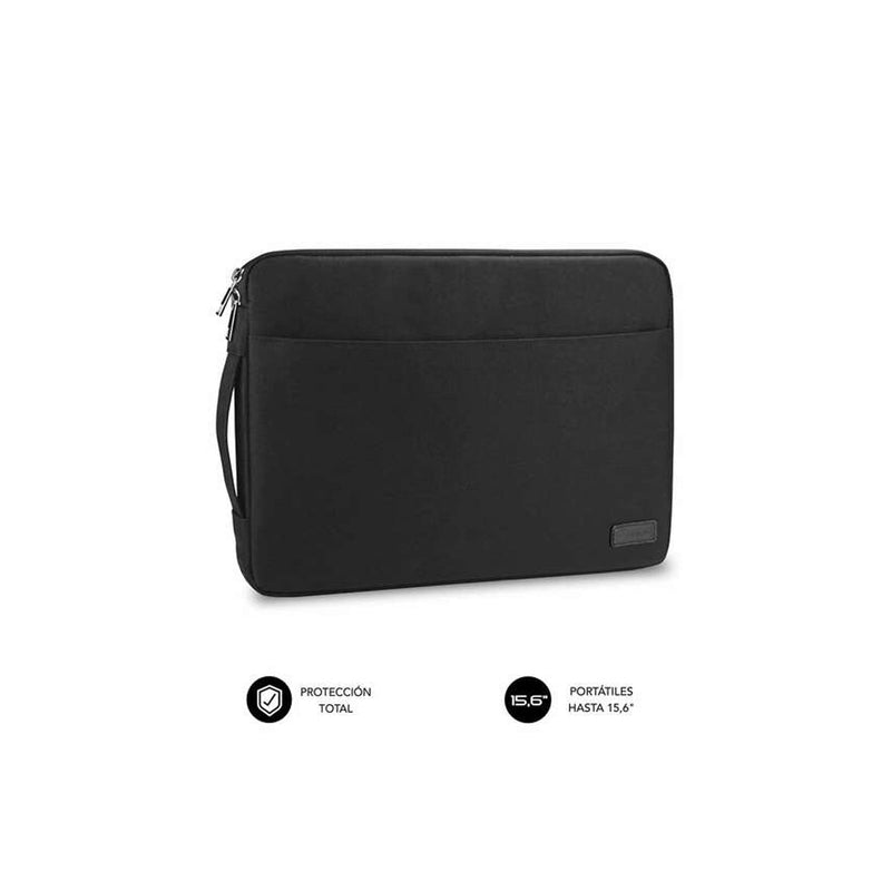 Subblim Funda Urban 15,6" - Proteccion Elegante y Funcional - Tela de Poliester 600D - Interior Acolchado de Foam - Color Negro