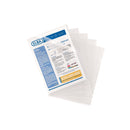 Elba Pack de 100 Dossieres Uñero Standard Folio PP 140 Μicras - Resistente y Duradero - Acabado Piel de Naranja Transparente