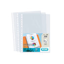Elba Pack de 10 Fundas Multitaladro PP 70 Micras - Tamaño Folio - Acabado Cristal - Transparente