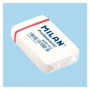 Milan Professional Soft 412 Goma de Borrar Rectangular - Miga de Pan - Caucho Sintetico - Envueltas Individualmente - Color Blanco - Pack 12 unidades