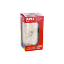 Apli Gomets Redondos Holograficos - Tamaño Ø 10.5mm - Adhesivo Permanente - 5192 Gomets por Rollo - Ideal para Desarrollar Habilidades Infantiles