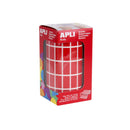 Apli Gomets Rectangulares Rojos - 20x10mm - 59 Hojas Pretroqueladas - 3540 Gomets por Rollo - Ideal para Actividades Infantiles - Cumple Normas de Calidad y Seguridad