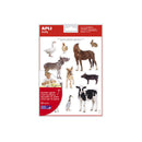 Apli Gomets Tematicos Realistas Animales de la Granja - 144 Gomets en 12 Hojas - Adhesivo Removible - Ideal para Desarrollar Habilidades Motoras - Adhesivo Base Agua - Libre de Disolventes - Gran Surtido Tematico