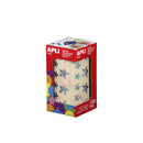 Apli Gomets Estrella Holograficos - 12.5mm y 19.5mm - Adhesivo Permanente - 59 Hojas Pretroqueladas - 2.360 Gomets por Rollo