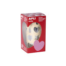 Apli Gomets Formas Surtidas Plata - 720 Gomets por Rollo - Adhesivo Permanente - Facil Separacion