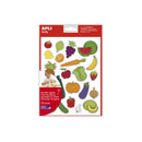 Apli Bolsa de Gomets Tematicos Frutas y Verduras - 276 Gomets - Adhesivo Removible - Desarrollados con Educadores - Ideal para Escuelas - Normas EN-71 y FSC - Coloridos - Pack 5 unidades