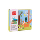 Apli Juego de Gomets Bosque - 8 Laminas Ilustradas de 200G - Gomets Removibles Geometricos en Distintos Colores - Libro Guia con Ejemplos en Color - Alto Valor Didactico - Colorido