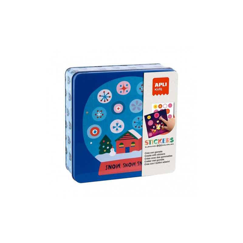 Apli Juego de Gomets Navidad - Contiene 8 hojas de Gomets y 8 Laminas para Rellenar - Estimula la Psicomotricidad Fina - Desarrolla el Pensamiento Matematico - Recomendado para Niños a partir de 3 Años