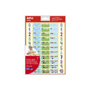 Apli Gomets Tematicos los Numeros - 660 Gomets en 12 Hojas - Ayuda a Identificar y Cuantificar Numeros - Adhesivo Removible - Ideal para Escuelas - Adhesivo Base Agua - Libre de Disolventes - Color Variado - Pack 5 unidades