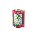 Apli Kids Rollo de 2460 Gomets Mosaico - Adhesivo Base Agua - Libre de Disolventes - Materiales 100% Reciclables - Colores Azul, Verde y Amarillo