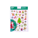 Apli Pack con 99 Gomets de Tematica Navideña - Ilustraciones Educativas - Adhesivo Removible - Tinta en Acabado Oro y Plata - Materiales 100% Reciclables