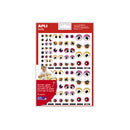 Apli Bolsa de 312 Gomets Tematicos con Ojos - Adhesivo Removible - Desarrolla Habilidades Motoras - Identifica Emociones - Color Rosa y Naranja - Pack 5 unidades