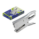 Bismark Grapadora de Tenaza Cromada - Capacidad de Grapado 40 Hojas - Diseño Ergonomico - Alta Durabilidad - Color Plata
